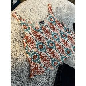 Alloy Apparel CROPPED flowy tank size small